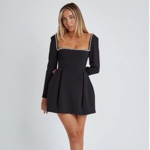 ❤️ODD MUSE LONDON! NEW Elegant Black Long Sleeve Dress